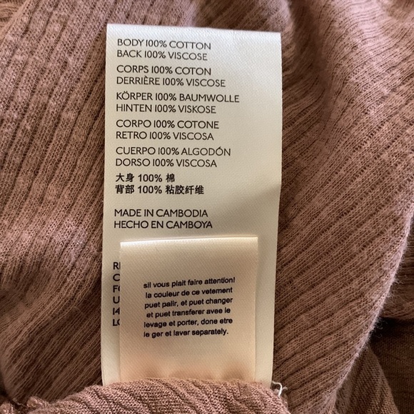 Free People NWT Ribbed Mauve Oversized Long Sleeve High Low Shirt - Picture 9 of 9